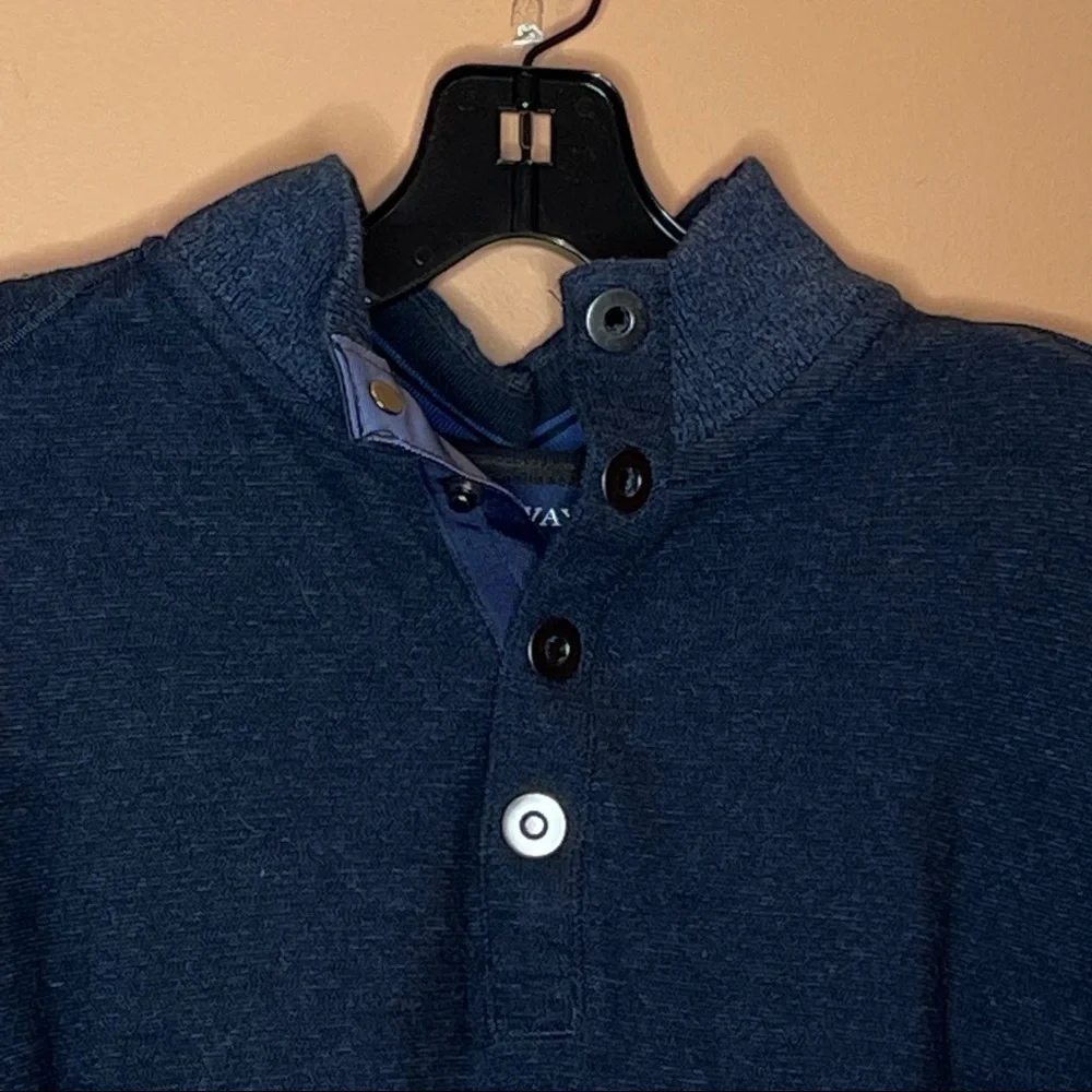 Hathaway snap front pullover sweater rib cuff men’s M